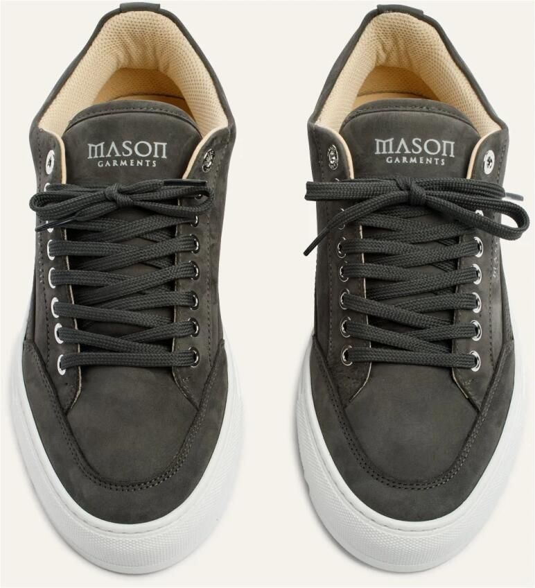Mason Garments Lage Sneakers Heren Tia Nubuck Donkergrijs - Foto 3