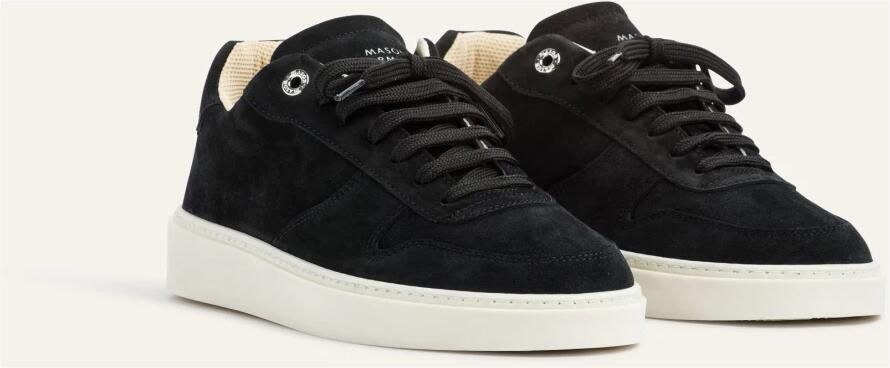 Mason Garments Zwarte Leren Sneaker voor Dagelijks Gebruik