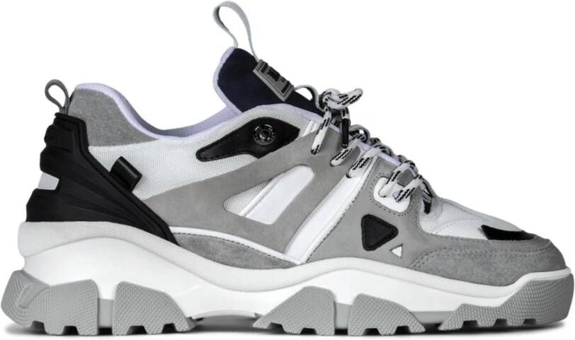 Mason Garments Genova sneaker van nubuck met leren details