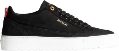 Mason Garments Tia Nubuck Zwarte Leren Sneakers Black Heren