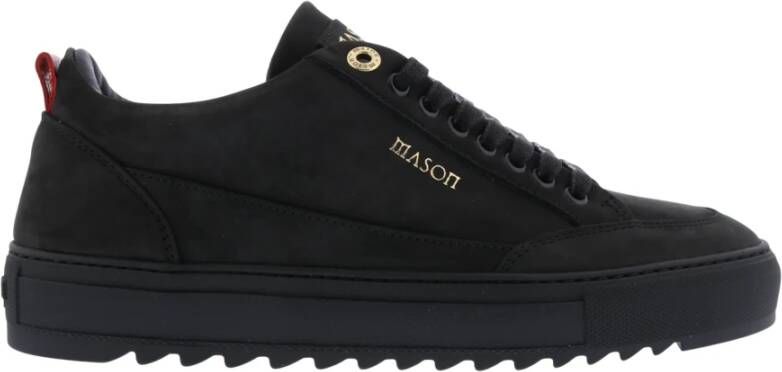 Mason Garments Tia Nubuck Sneaker Stijlvol en Comfortabel Zwart Heren