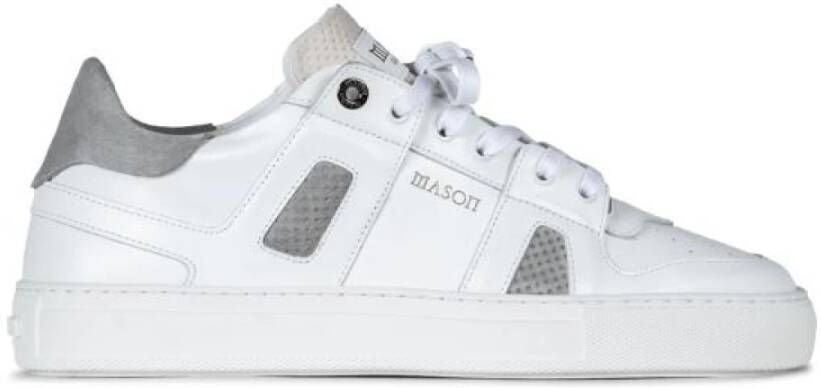 Mason Gar ts Verbeter je sneaker game met grijze leren sneakers White