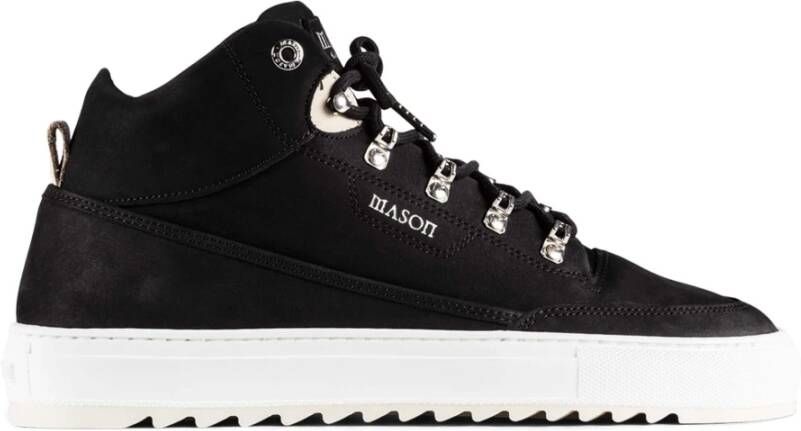 Mason Garments Torino Mid Nabuk Sneakers Zwart Black Heren