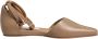 Max Mara Beige Leren Ballet Platte Schoenen - Thumbnail 1