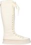 Max Mara Beige Stoffen Veterschoenen met Sleehak - Thumbnail 1