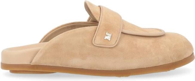 Max Mara Beige Suède Manly Sabot Schoenen Beige Dames