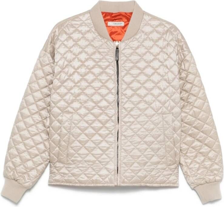 Max Mara Gewatteerde Jas met Ritssluiting en Ribboorden