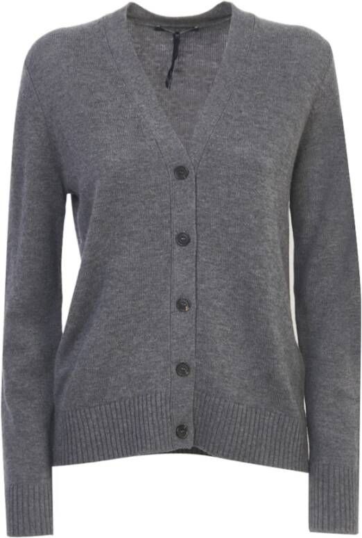 Max Mara Grijze Trui met Elleboogstukken