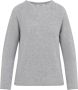 Max Mara Grijze Wol Kasjmier Boothals Trui - Thumbnail 1