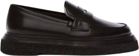 Max Mara Klassieke Crepe Loafers Black Dames