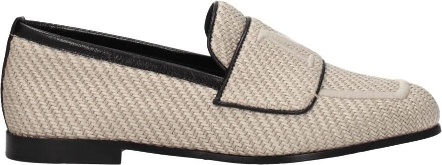Max Mara Beige Slip-On Loafers met Front Logo