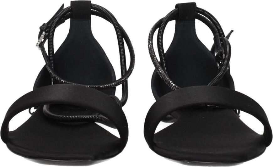 Max Mara Zwarte Satijnen Platte Sandalen - Foto 2