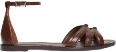 Max Mara Platte sandalen van natuurlijk leer