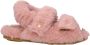Max Mara Roze Bont Sandaal Eco Bont Band Sluiting - Thumbnail 1