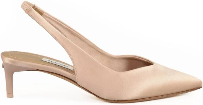 Max Mara Satin Chanel Sandaal Leren Zool