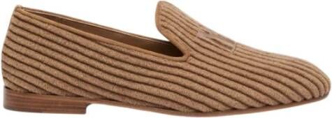 Max Mara Velvetmoc Velvet Moccasins Beige Dames