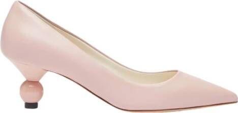 Max Mara Weekend Geometrische Hak Leren Pumps Pink Dames