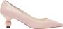 Max Mara Weekend Geometrische Hak Leren Pumps Pink Dames - Thumbnail 1