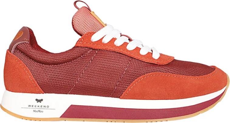 Max Mara Weekend Rust Nylon Sneaker Orange Dames