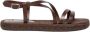 Max Mara Weekend Stijlvolle leren sandalen met zilveren gesp Brown Dames - Thumbnail 1