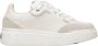 Max Mara Wit Beige Leren Suède Sneakers - Thumbnail 1
