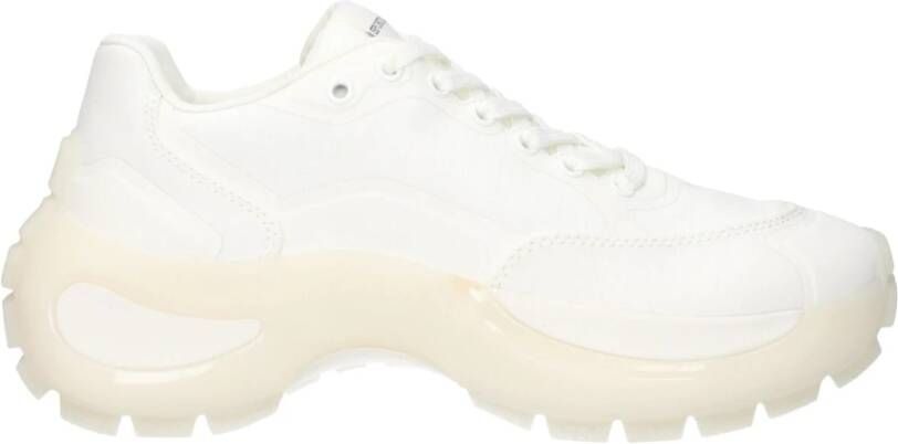 Max Mara Witte Stoffen Chunky Sneakers met Logo's