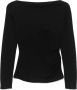 Max Mara Zwarte Boothals Flare Mouwen Top - Thumbnail 1