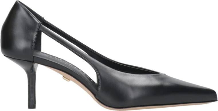 Max Mara Zwarte Leren Hakken met Logo