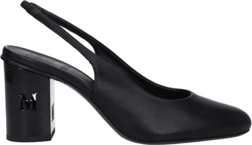 Max Mara Zwarte leren hoge hakken pumps