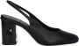 Max Mara Zwarte leren hoge hakken pumps - Thumbnail 3