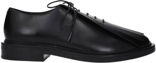 Max Mara Zwarte Leren Veterschoenen met Monkstrap