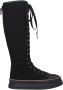 Max Mara Zwarte Stoffen Veterschoenen met Sleehak - Thumbnail 3