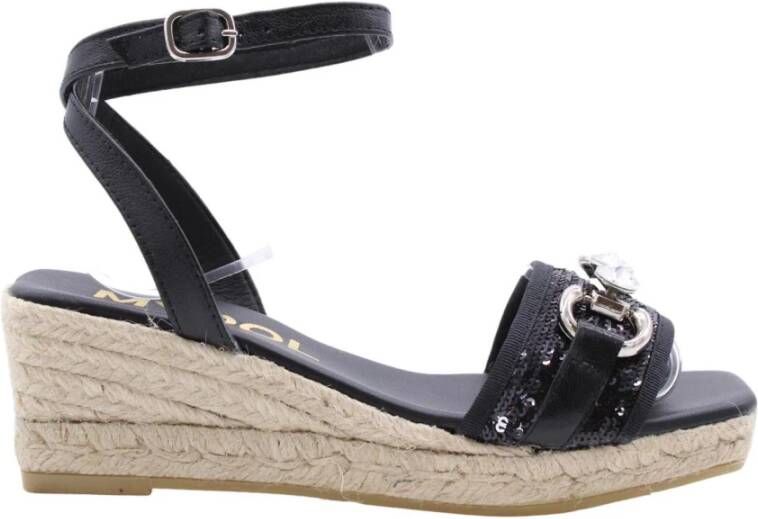 Maypol Stijlvolle Sleehak Sandalen Black Dames