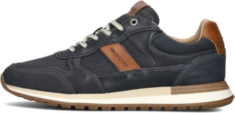 Mazzeltov Madrid Sneakers Leer Heren Donkerblauw - Foto 2