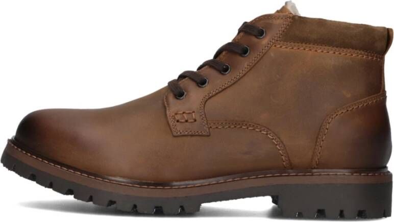 MAZZELTOV Veterboots Heren 700091 Maat: 45 Materiaal: Leer Kleur: Cognac - Foto 4