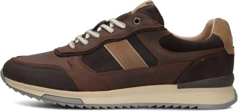 Mazzeltov Zagreb Sneakers Heren Leren Sneaker Bruin - Foto 2