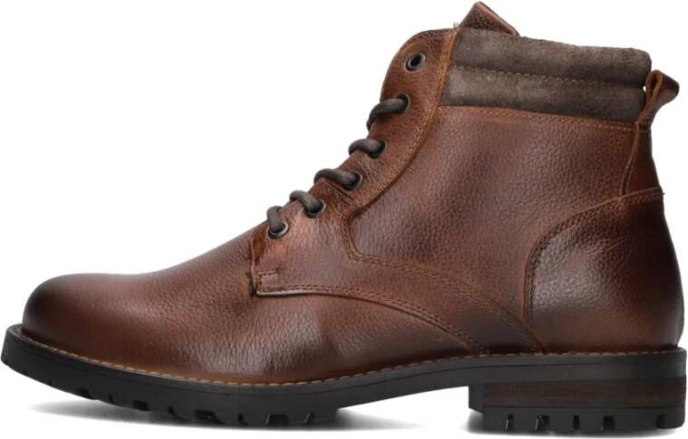 MAZZELTOV Veterboots Heren 720052 Maat: 46 Materiaal: Leer Kleur: Cognac - Foto 4