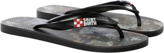 MC2 Saint Barth Camouflage Patch Flip Flops Black Heren