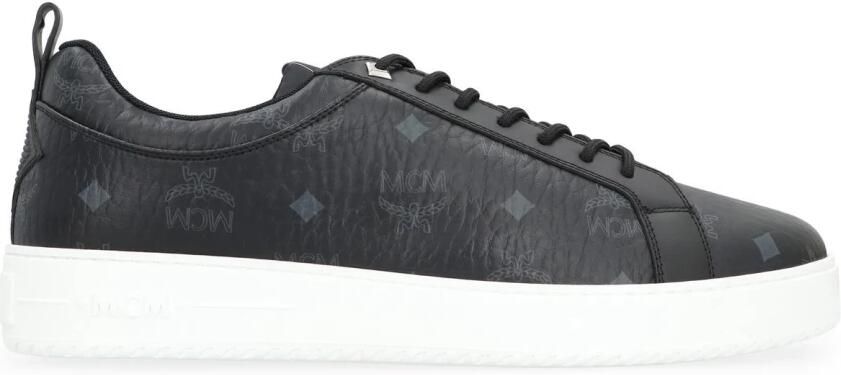 MCM Monogram Embossed Leather Low-Top Sneakers