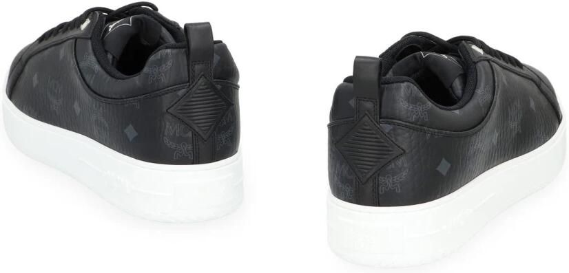 MCM Monogram Embossed Leather Low-Top Sneakers - Foto 2