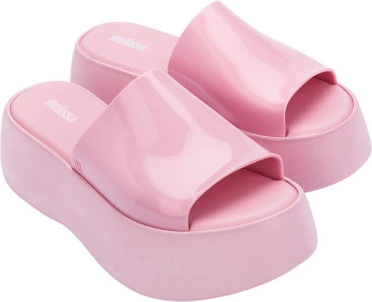 Melissa Glanzende Slip-On Platform Schoenen Pink Dames