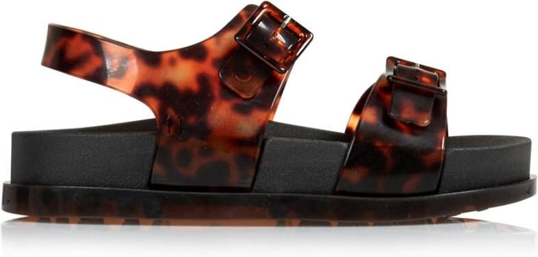 Melissa Plateau Sandalen Bruin Zwart Brede Stijl Brown Dames