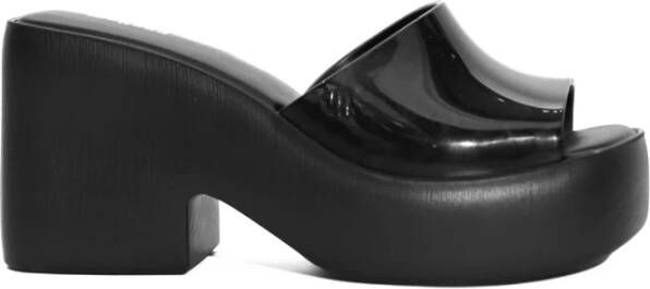 Melissa Posh AD Zwarte Platform Muiltjes Black Dames