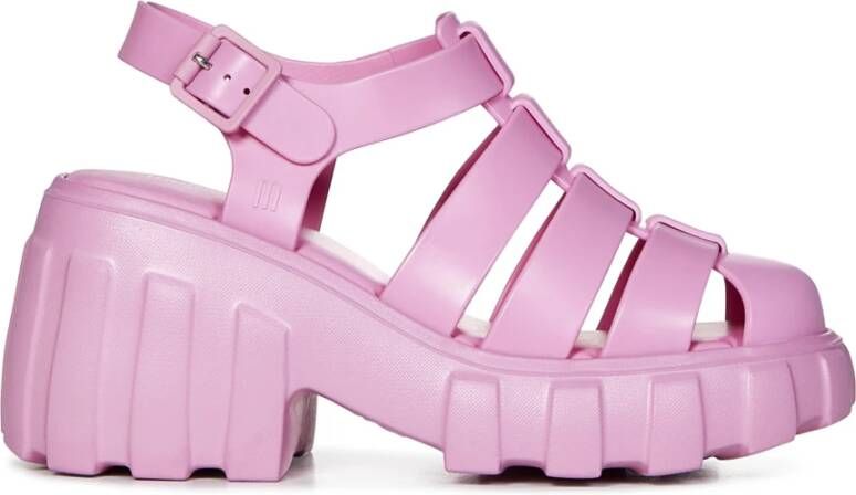 Melissa Roze Fisherman Style Sleehak Sandalen Pink Dames - Foto 2