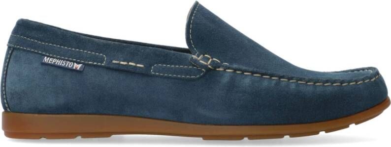 Mephisto Algoras Heren Mocassin Blauw Suède Blue Heren