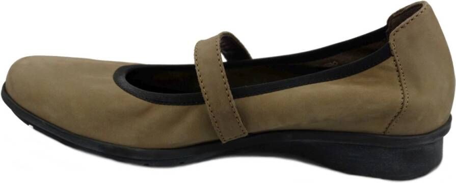 Mephisto Dames Loafer Ballerina Taupe Nubuck Beige Dames