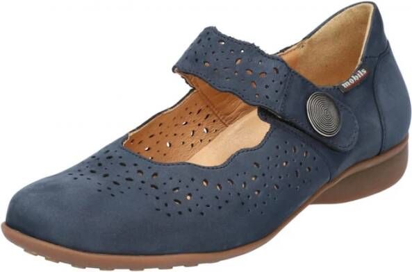 Mephisto Blauwe Damen Ballerinas Elegante Instap Schoenen