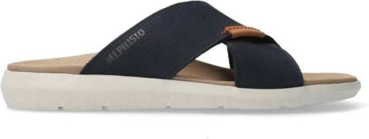 Mephisto Blauwe Heren Slide Sandaal Collectie