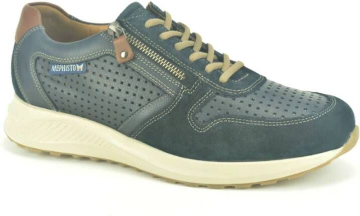 Mephisto Blauwe Runner N. + Tiret + Perfo Blue Heren