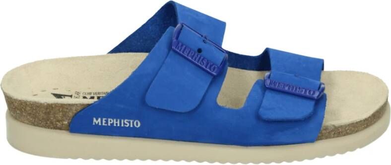 Mephisto HESTER~SANDALBUCK~~~~~~~~~~~~~ Dames slippers Blauw
